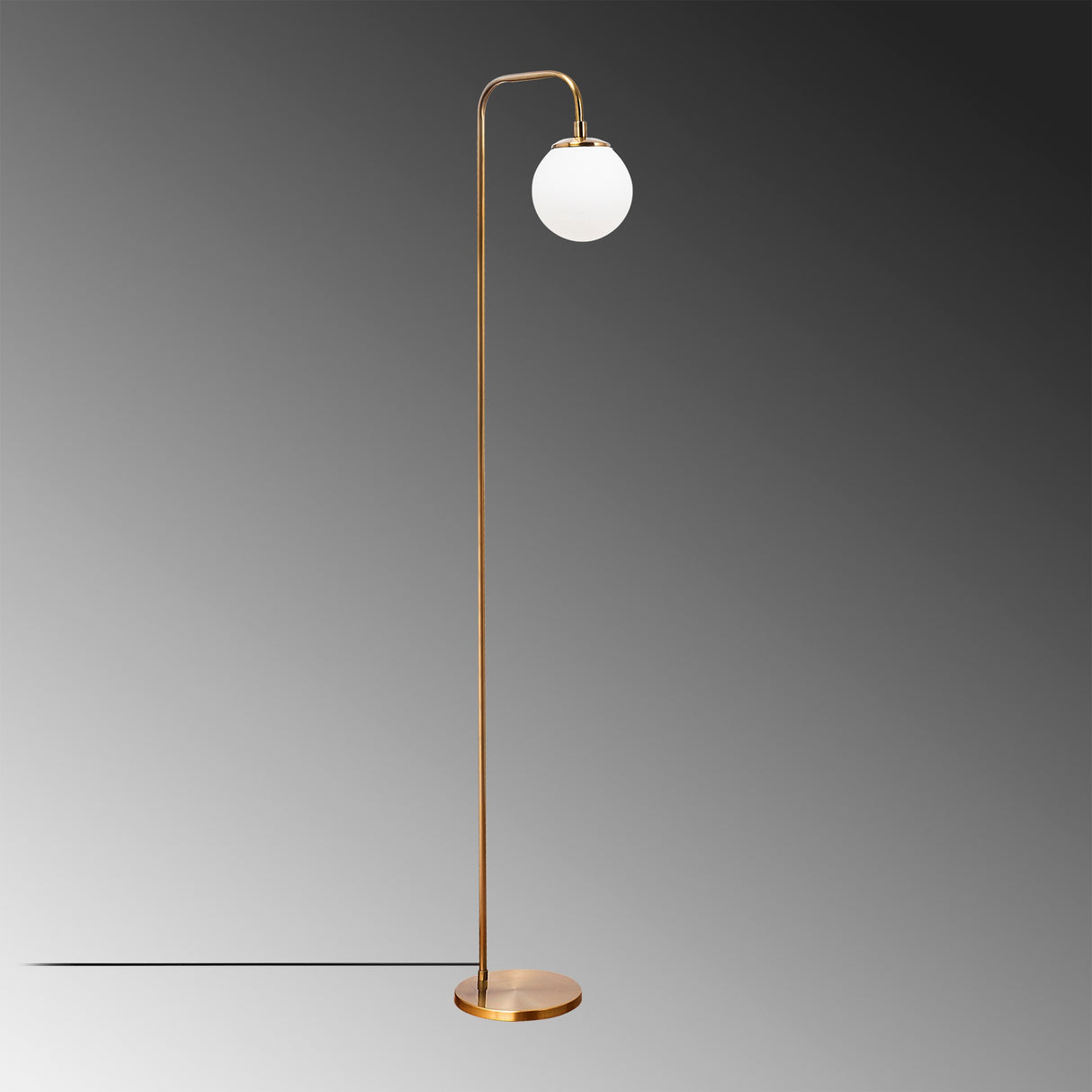 Gulvlampe Bronze Farvet Beige Glas Brim