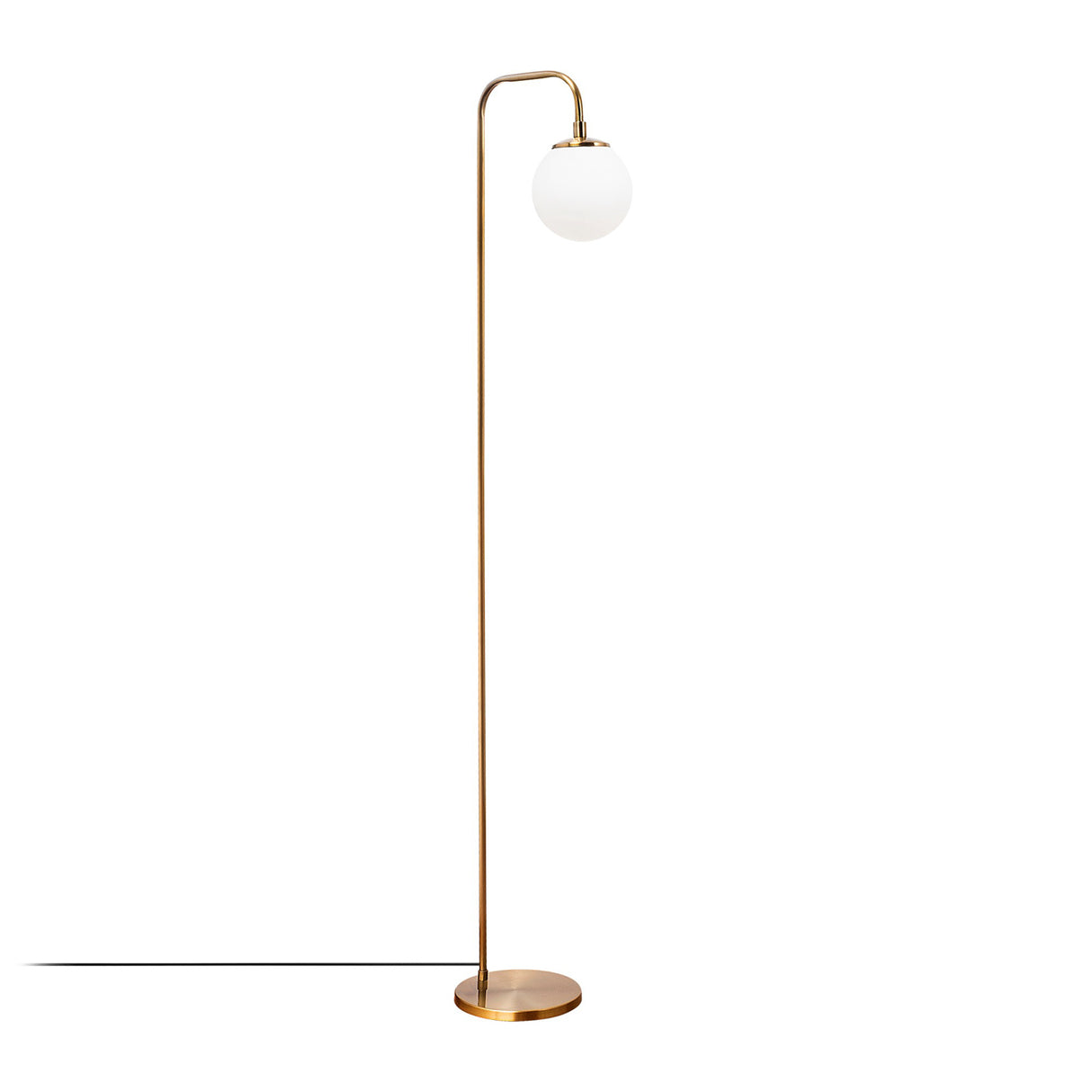 Gulvlampe Bronze Farvet Beige Glas Brim