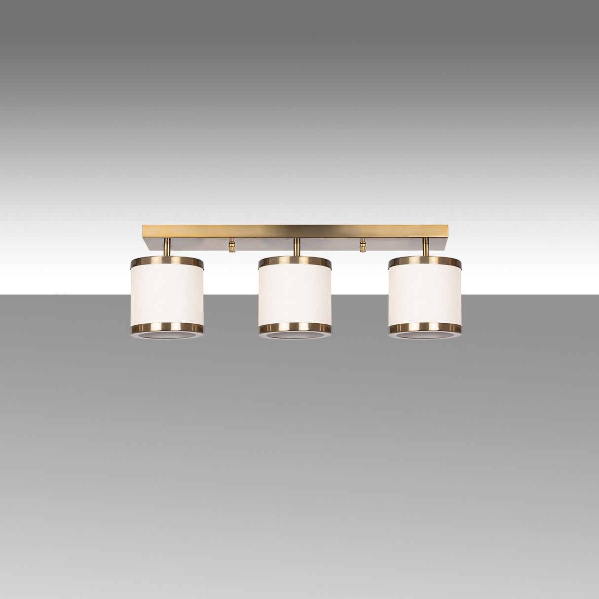 Hængelampe 3-lys Bronze Farvet Stof Frost