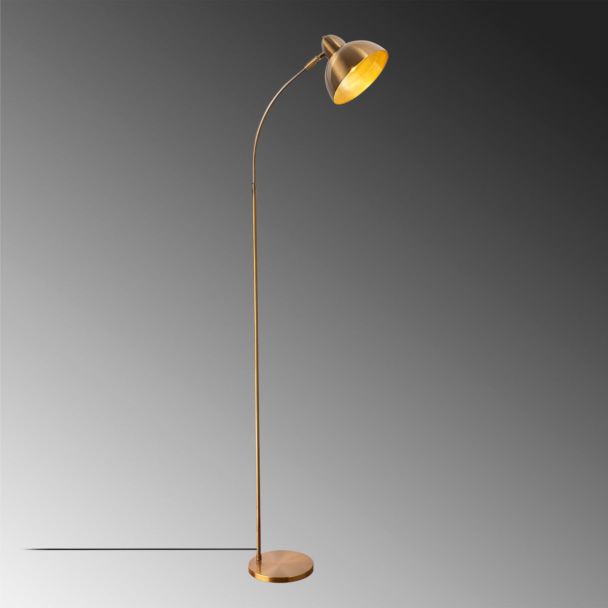 Gulvlampe i bronze-farvet metal Bane