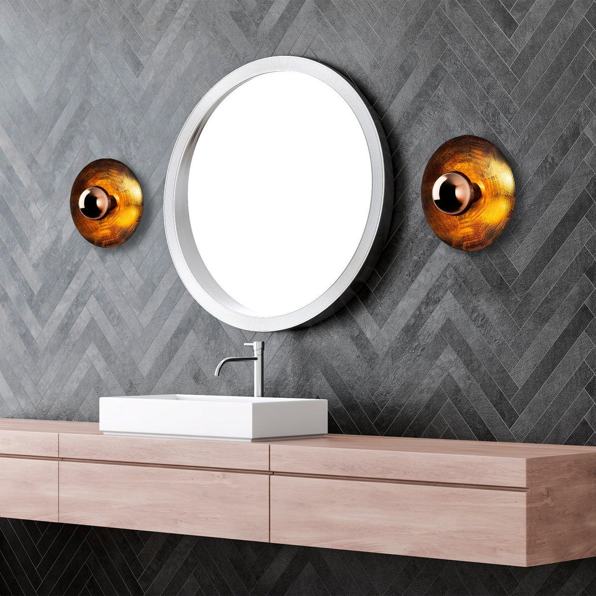 Væglampe Kobberfarvet 28 cm Metal Elevate