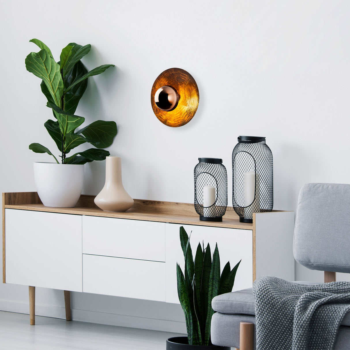 Væglampe Kobberfarvet 38 cm Metal Elevate