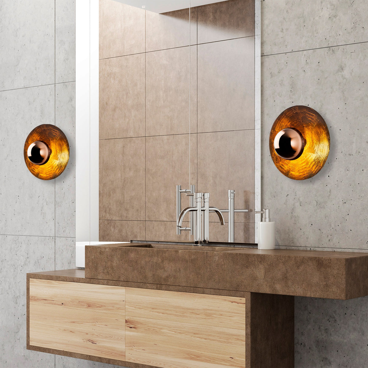 Væglampe Kobberfarvet 38 cm Metal Elevate