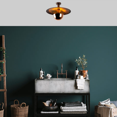 Loftlampe 48 cm Kobberfarvet Metal Elevate