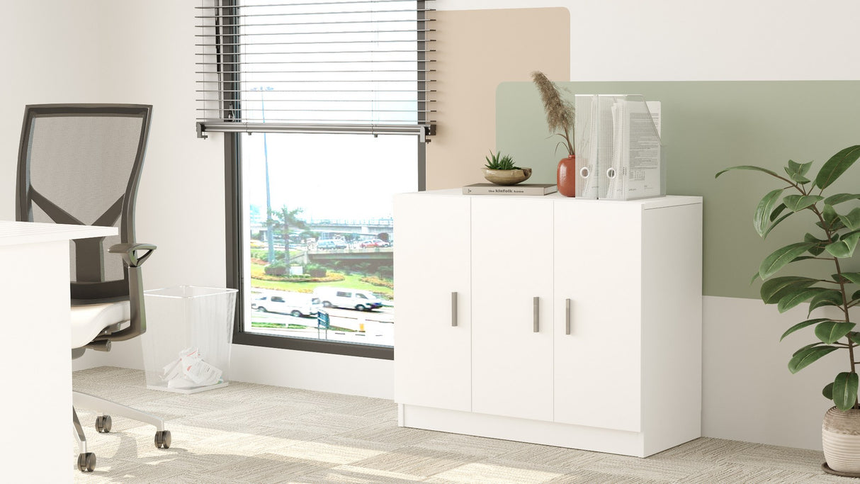 Wandkasten - Wandkast Delta Wit Melamine 89,9x73,8x38,1 cm - Dimehouse