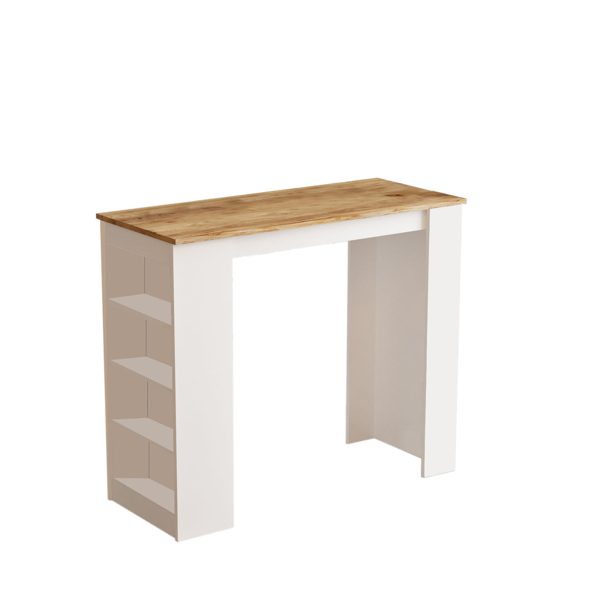 Barbord Paphos Atlantic Pine Wood Hvid Melamin 120x101,8x51,6 cm