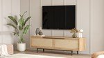 TV Meubels - TV Meubel Japandi Kosmos Walnoot Eik Melamine 160x45,1x35,5 cm - Dimehouse