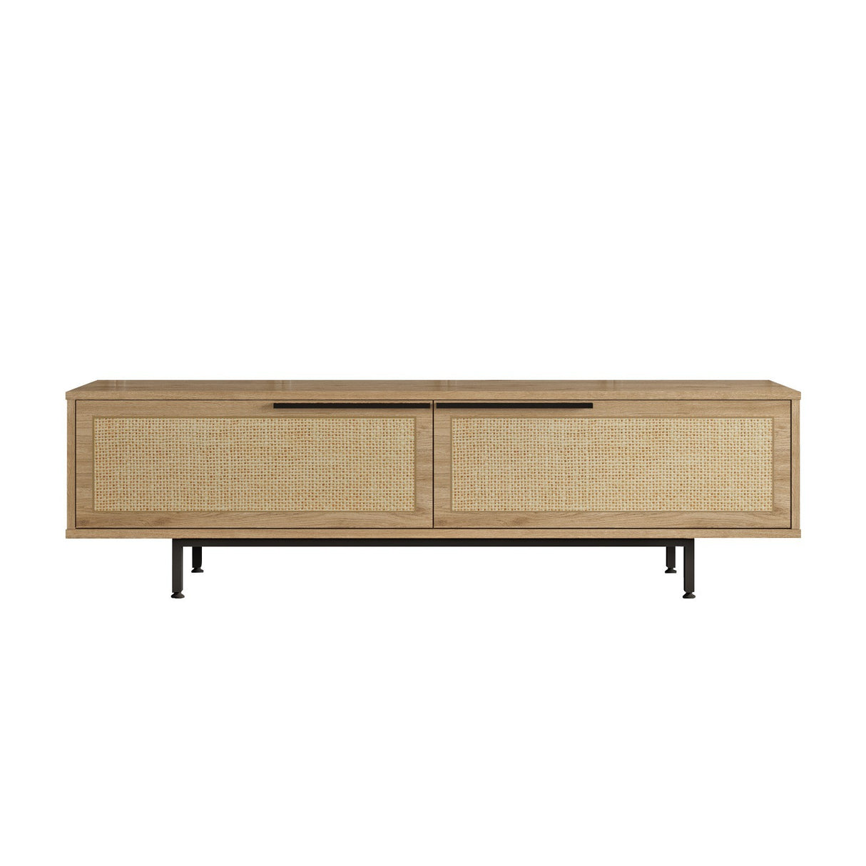 TV Meubels - TV Meubel Japandi Kosmos Walnoot Eik Melamine 160x45,1x35,5 cm - Dimehouse