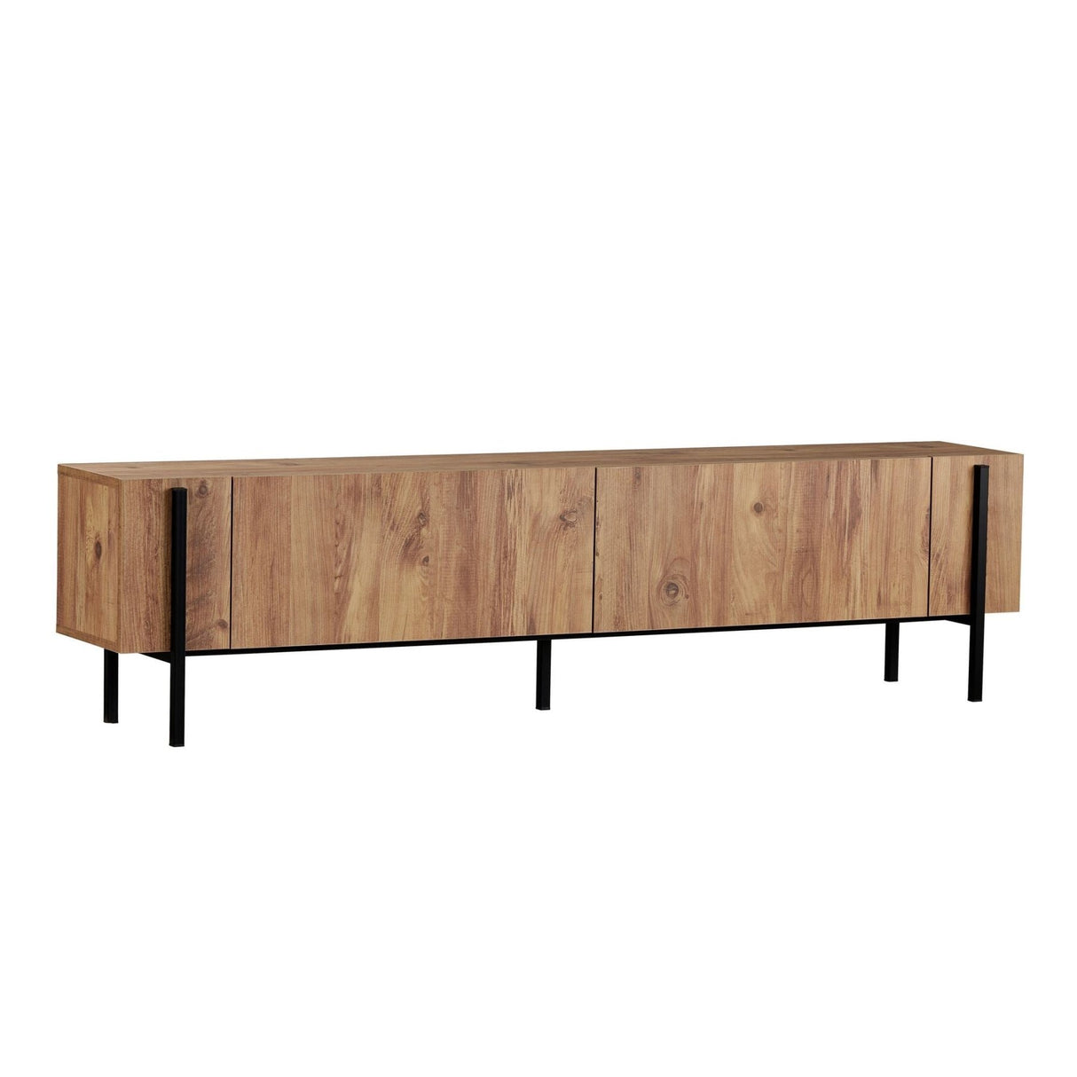 Nexus tv-skab eg look med sort 180 cm Atlantic Pine eg look og sort melaminbelagt trækomposit