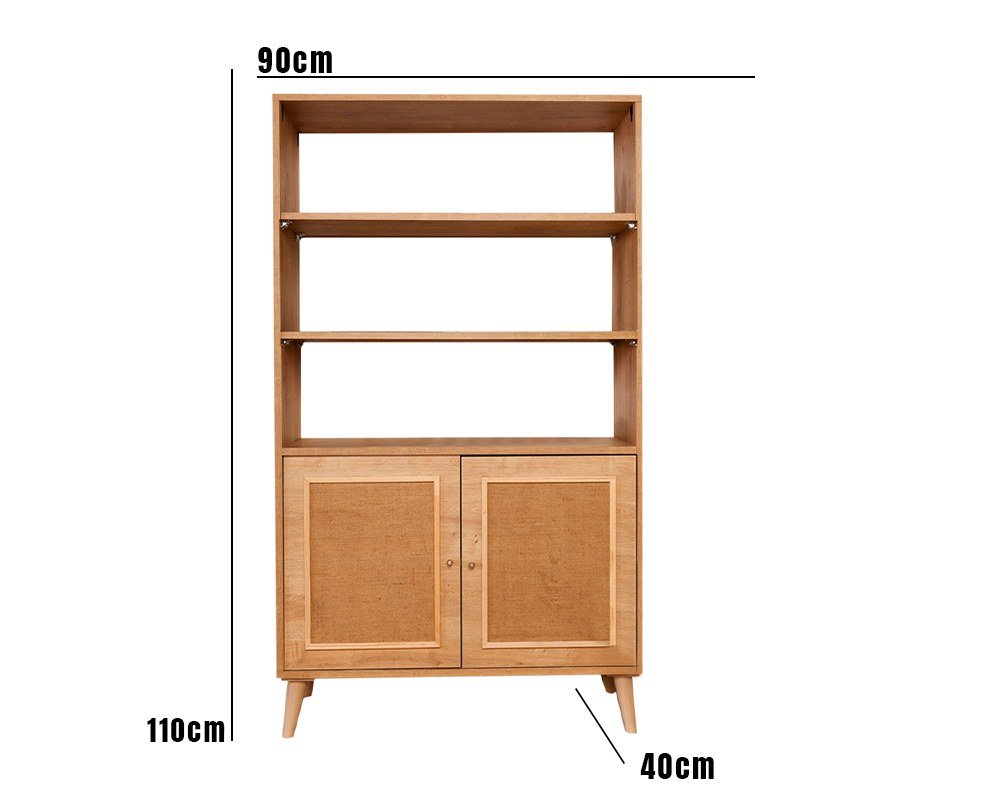 Boekenkasten - Boekenkast Jut Eik Beukenhout 40x110x90 cm - Dimehouse