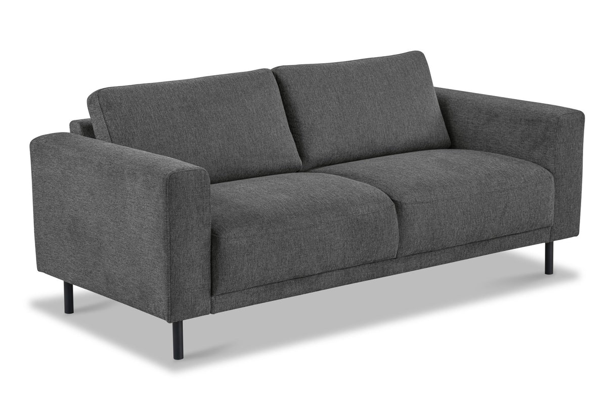 Banken - Moderne 2,5 - zits Bank Antraciet Stof Aniko 183x90x78 cm - Dimehouse