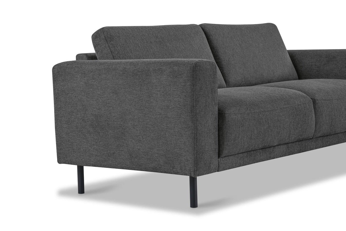 Banken - Moderne 2,5 - zits Bank Antraciet Stof Aniko 183x90x78 cm - Dimehouse