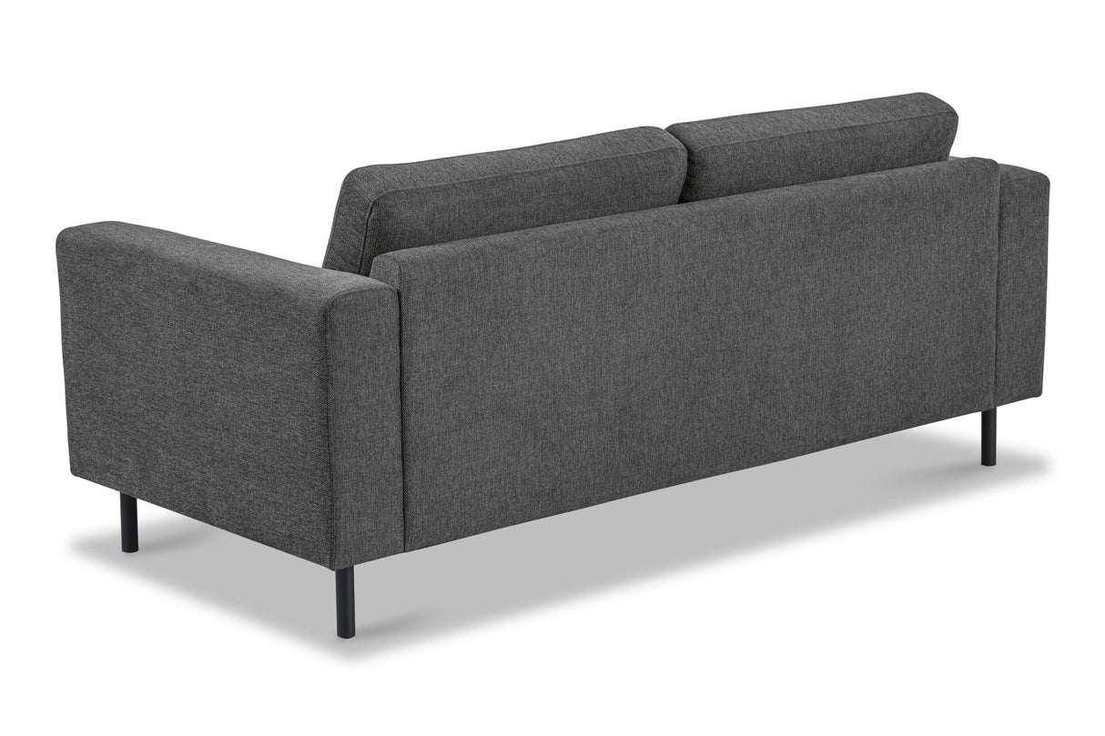 Banken - Moderne 2,5 - zits Bank Antraciet Stof Aniko 183x90x78 cm - Dimehouse