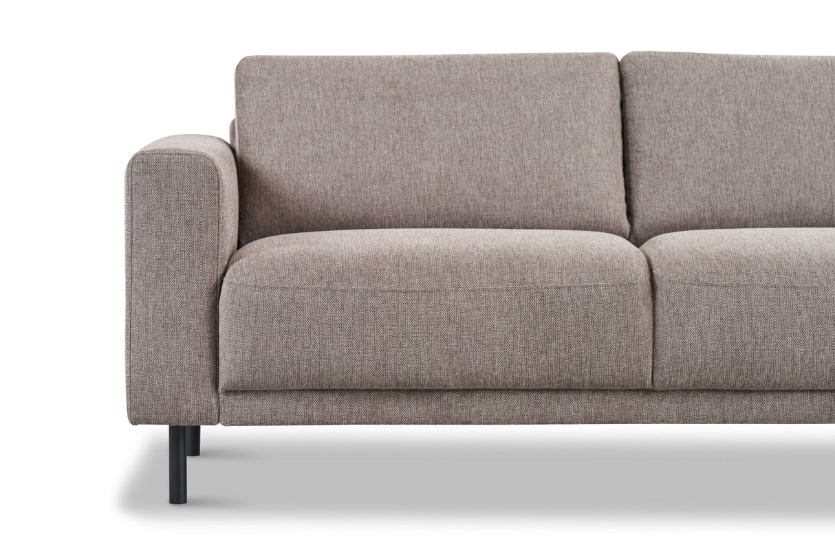 Banken - Moderne 2,5 - zits Bank Taupe Stof Aniko 183x90x78 cm - Dimehouse