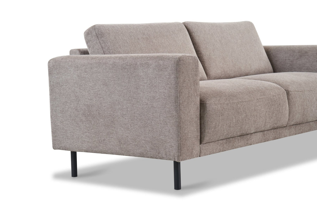 Banken - Moderne 2,5 - zits Bank Taupe Stof Aniko 183x90x78 cm - Dimehouse