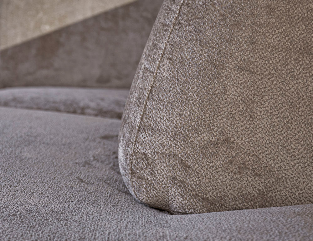 Hjørnesofa med høje ben taupe fløjl Chloe - til højre