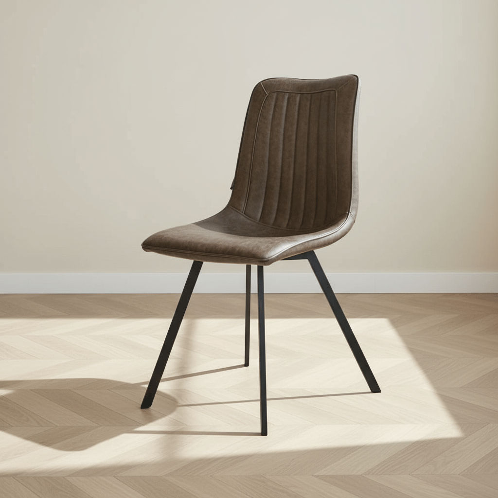 Spisestuestol Jimmy PU kunstlæder taupe