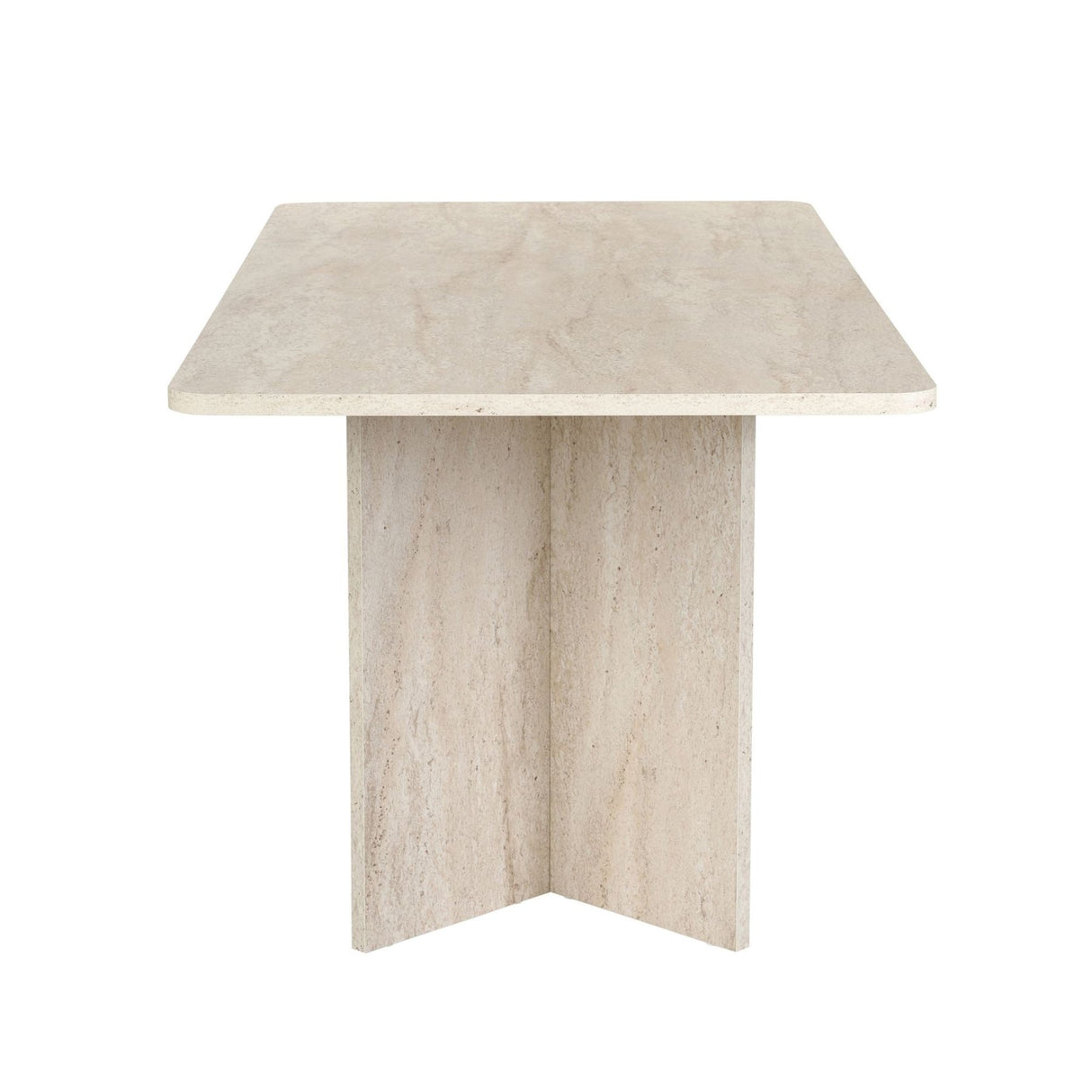 Eettafels - Eettafel travertin melamine rechthoekig 180x89,5x75 cm - Linova - Dimehouse