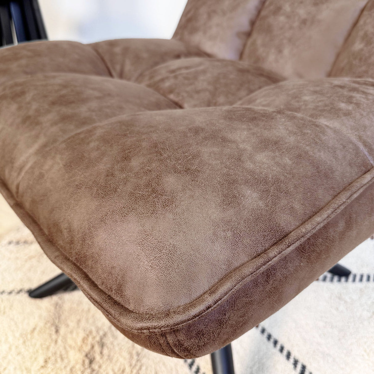 Drejestol Yuki Cognac Øko-læder 360° Drejbar