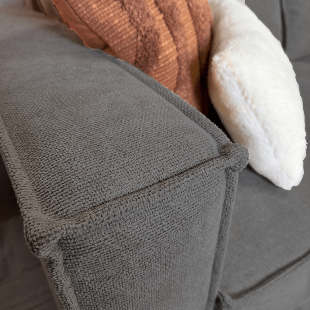 2-personers løs store rygpuder antracit chenille Yara