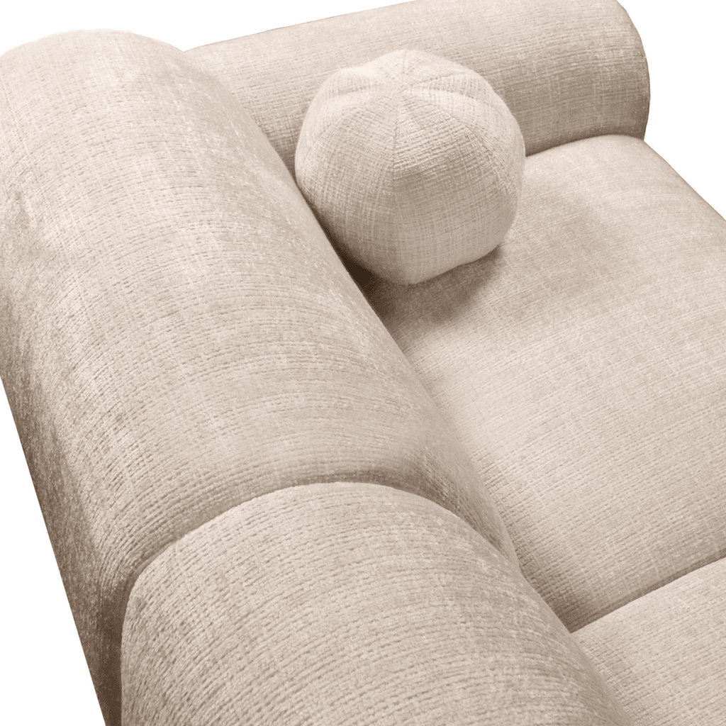 Hoekbank beige chenille stof - 292x169 cm - Shane - rechts