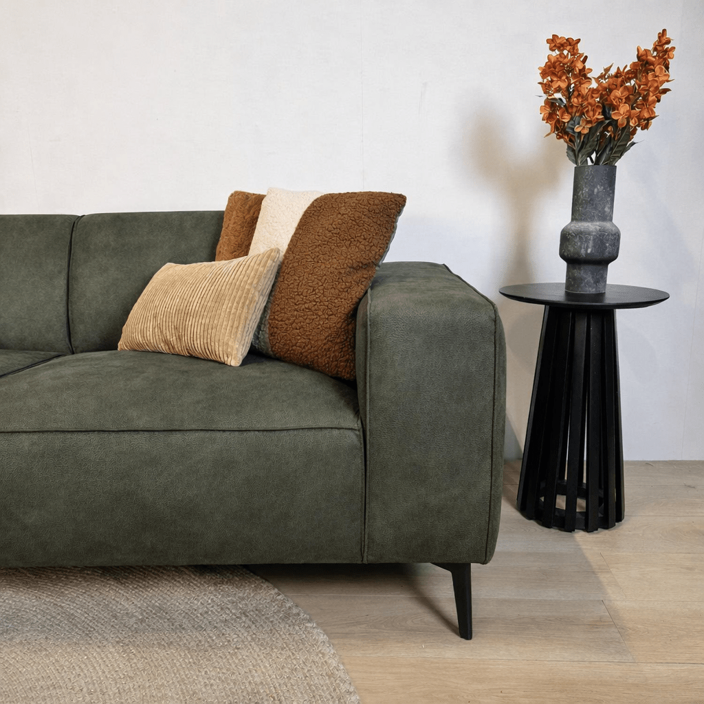 Industriel hjørnesofa cognac eco-læder Brisbane - venstre