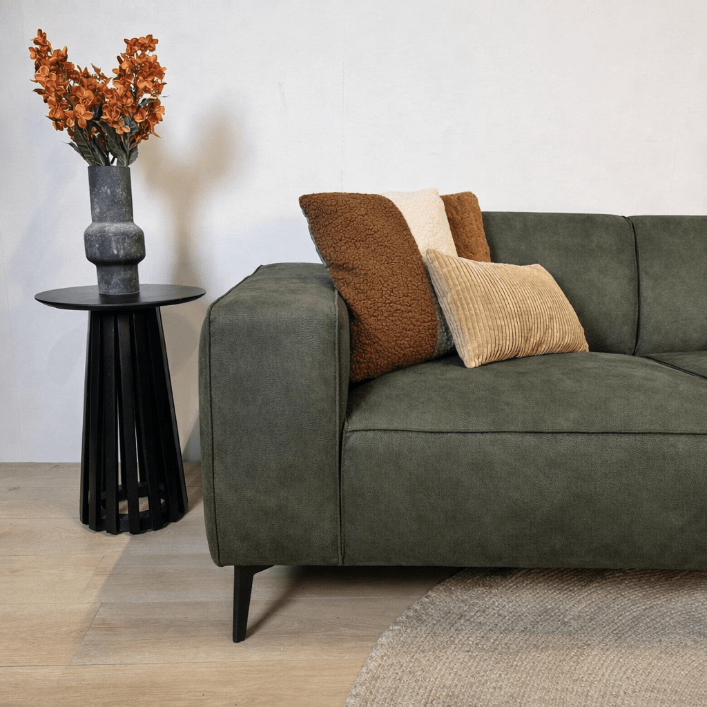 Industriel hjørnesofa cognac eco-læder Brisbane - venstre