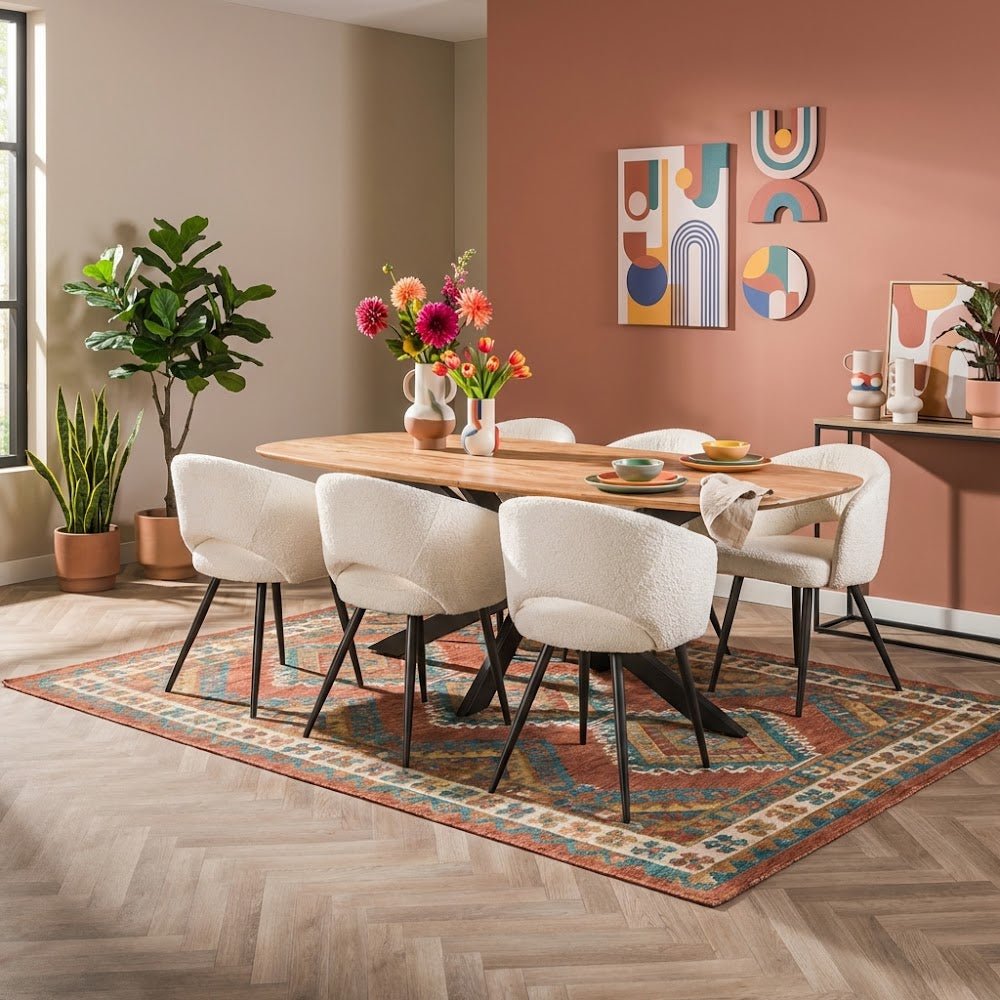 Eettafels - Deens Ovaal Eettafel Tavon Acaciahout 180x95 cm - Dimehouse