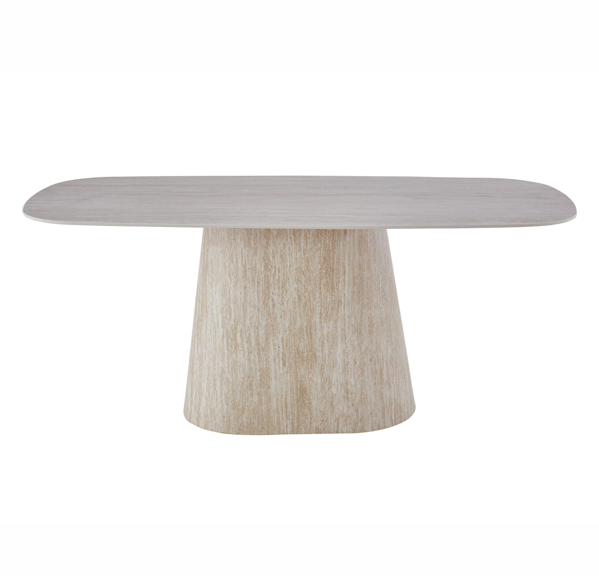 Sintersten Marmorlook Travertin Spisebord Lea 180x90 cm - Dansk Oval