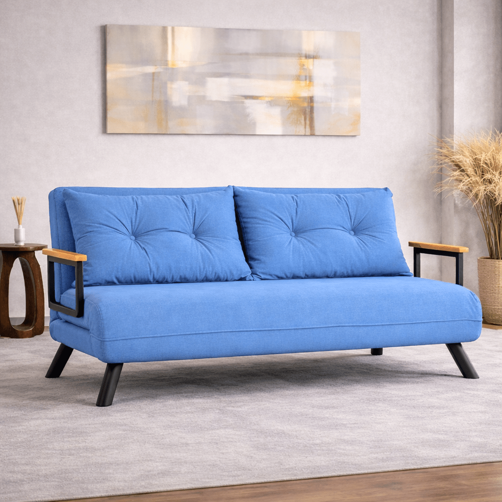 Banken - Slaapbank baby blauw stof 2 - zits - Sando - Dimehouse