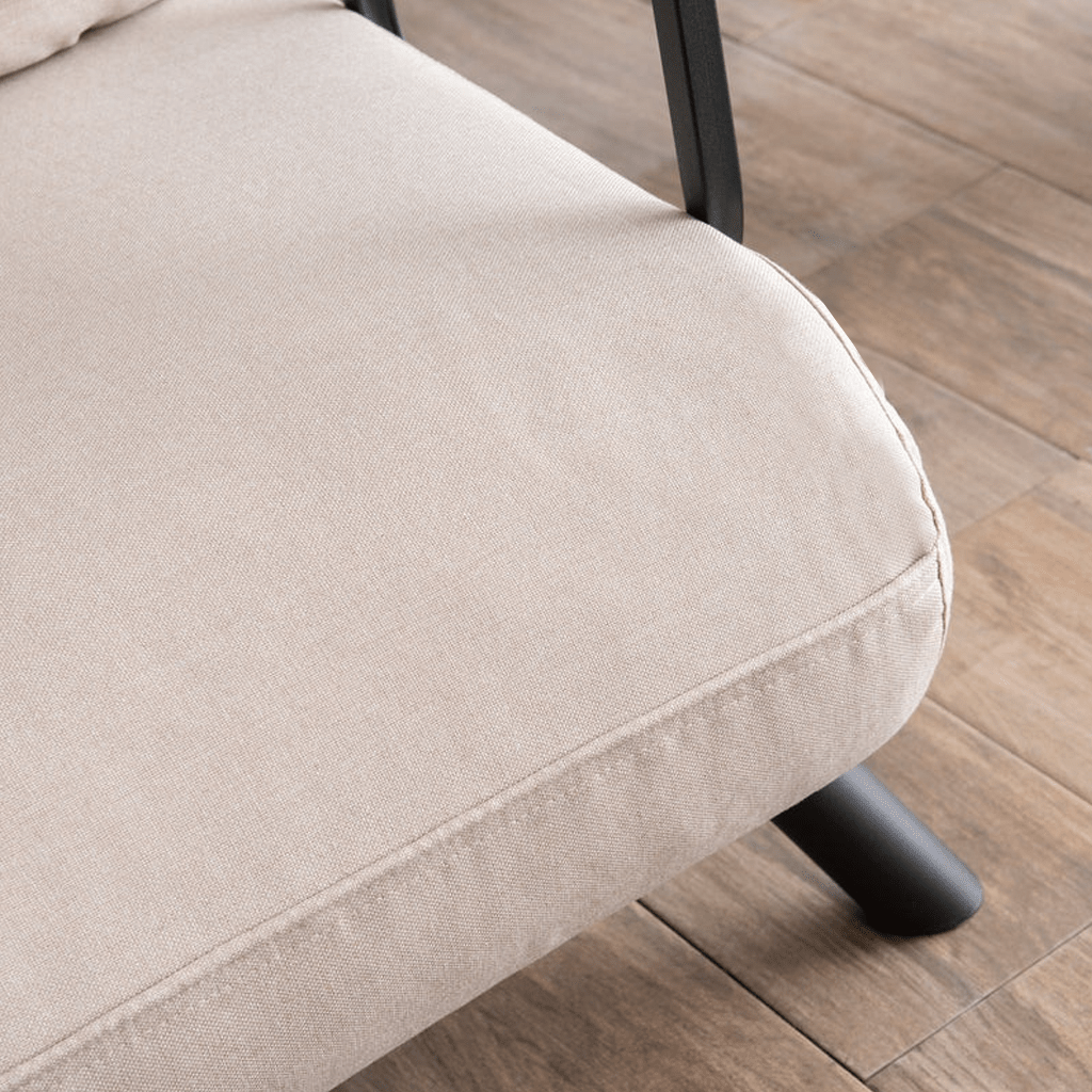 Sovesofa beige hørstof 2 personer - Sando