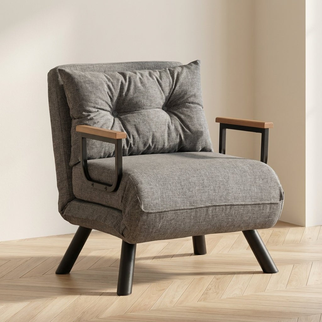 Sovelænestol Sando Light Grey atmosfærisk foto i moderne interiør