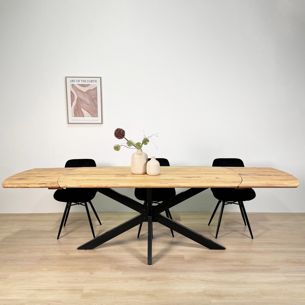 Udtrækkeligt Spisebord Mack Dansk Oval Akacietræ 175-275x90 cm