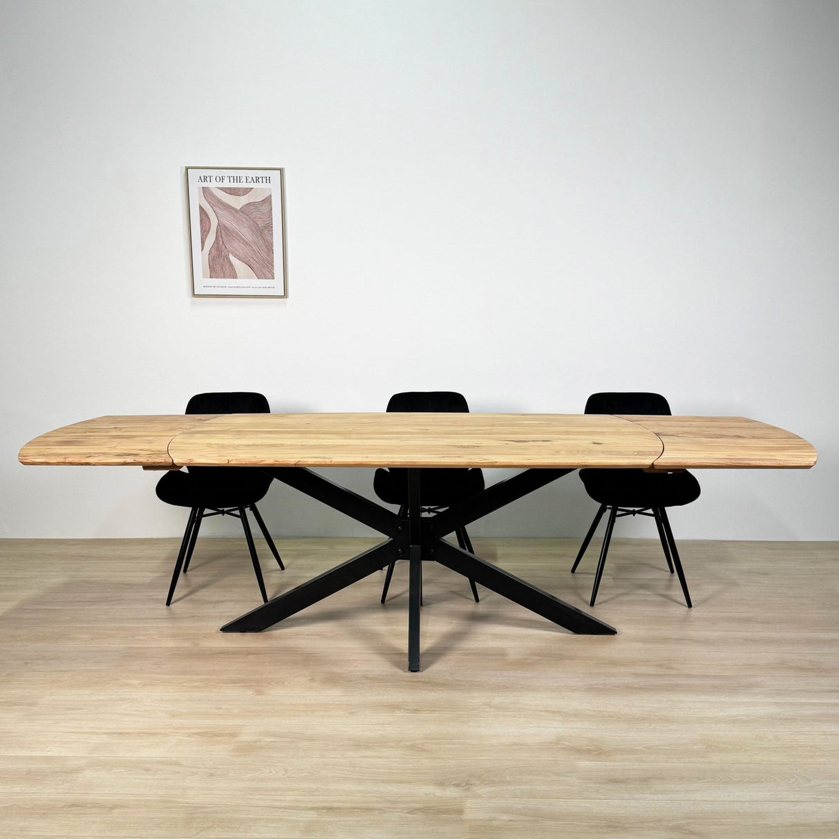 Udtrækkeligt Spisebord Mack Dansk Oval Akacietræ 175-275x90 cm