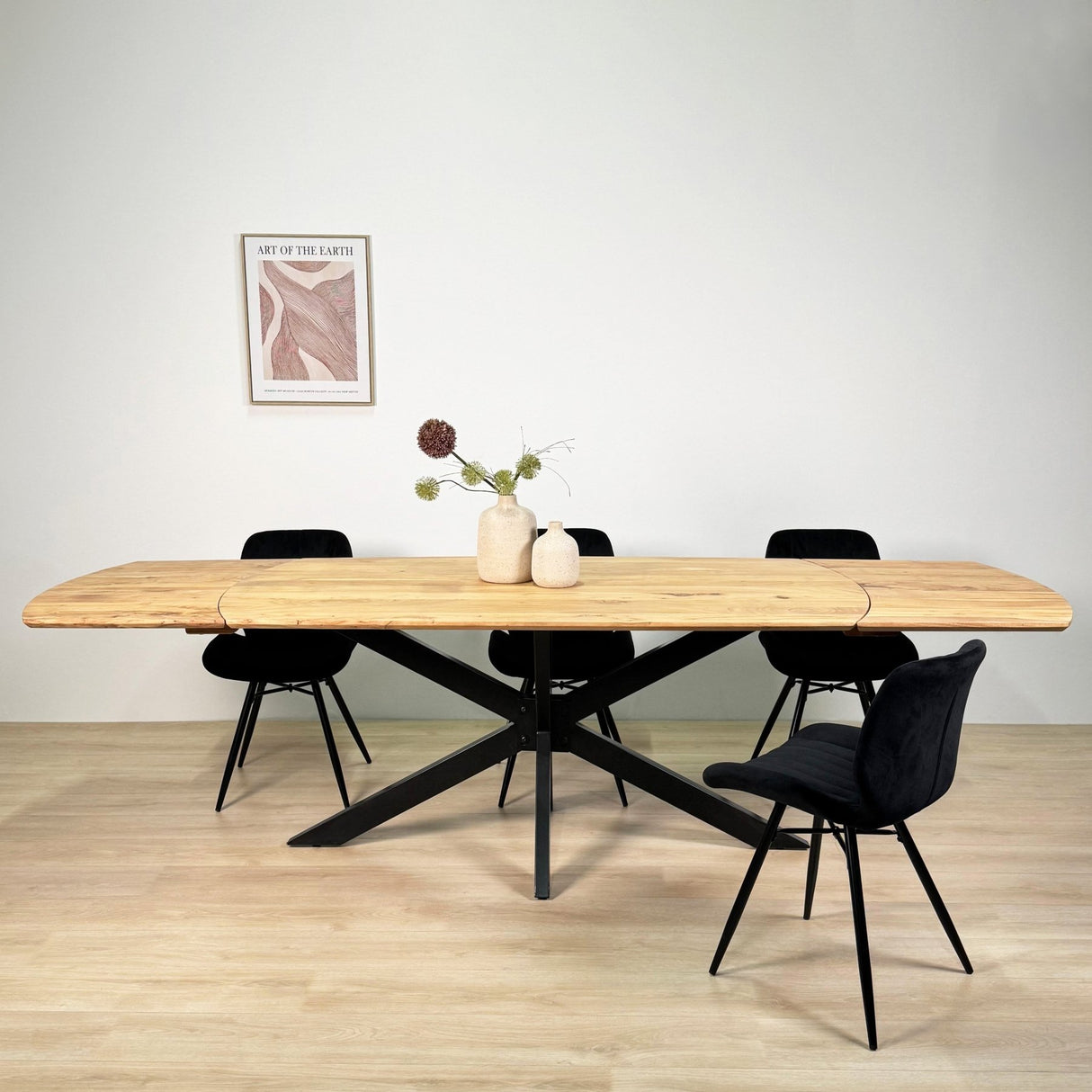 Udtrækkeligt Spisebord Mack Dansk Oval Akacietræ 175-275x90 cm