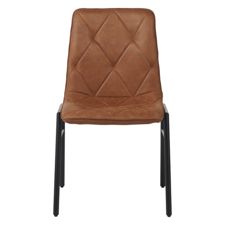 Spisestuestol Noan Mikrofiber Cognac - Uden Armlæn
