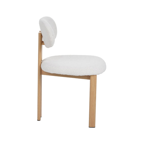 Japandi Spisestol Miyo Bouclé Ivor - Egetrælook Ram