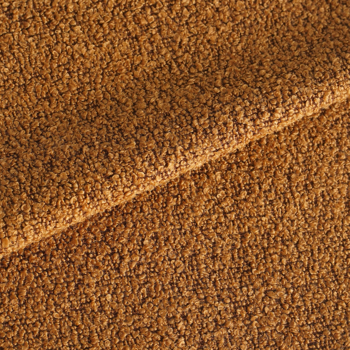 Moderne Spisestol Koper Bouclé Stof Sway - Krom Ramme - Uden Armlæn