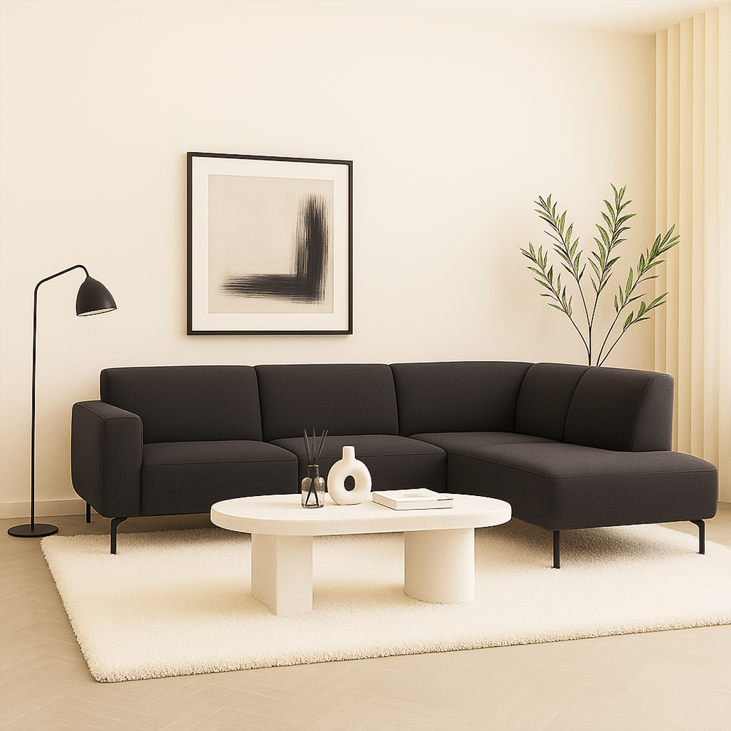 Industrielt hjørne Sofa Stof Anthracite Verona Right