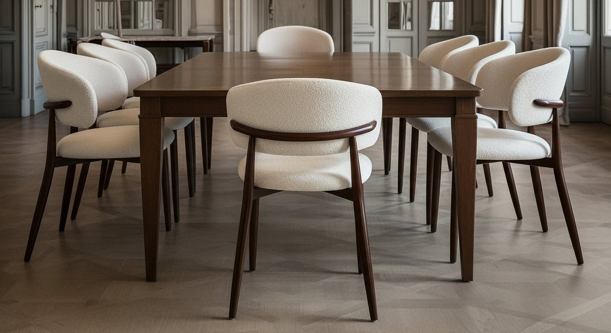 Japandi Eetkamerstoel Yuka Zand - Eikenlook Frame