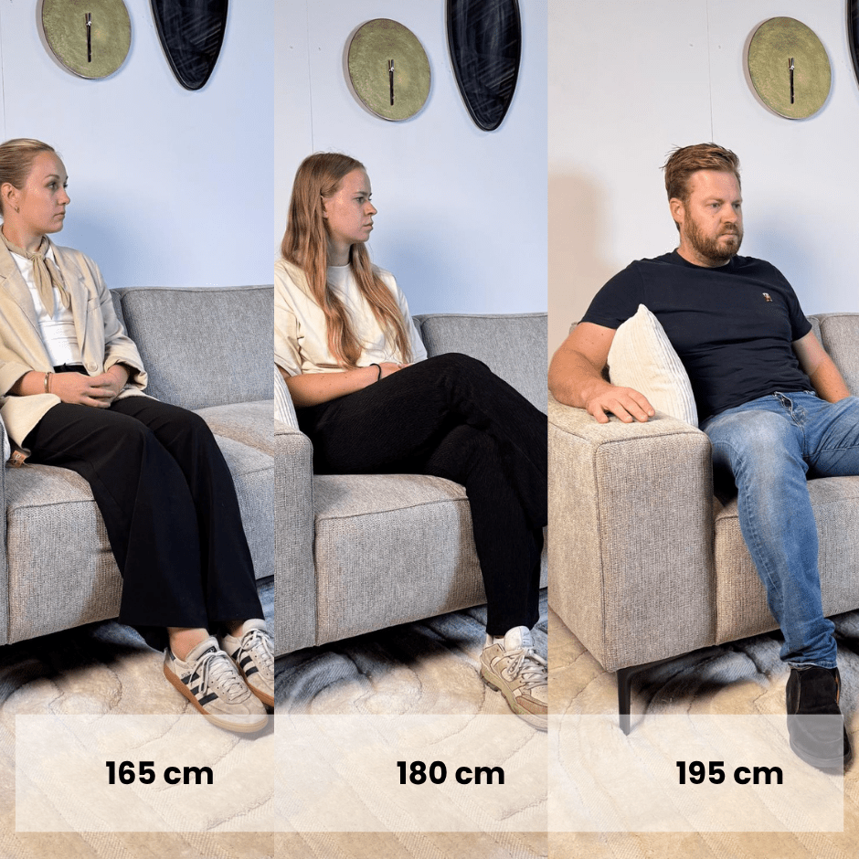 Hjørnesofa grå chenille quiltet Ravi – højre