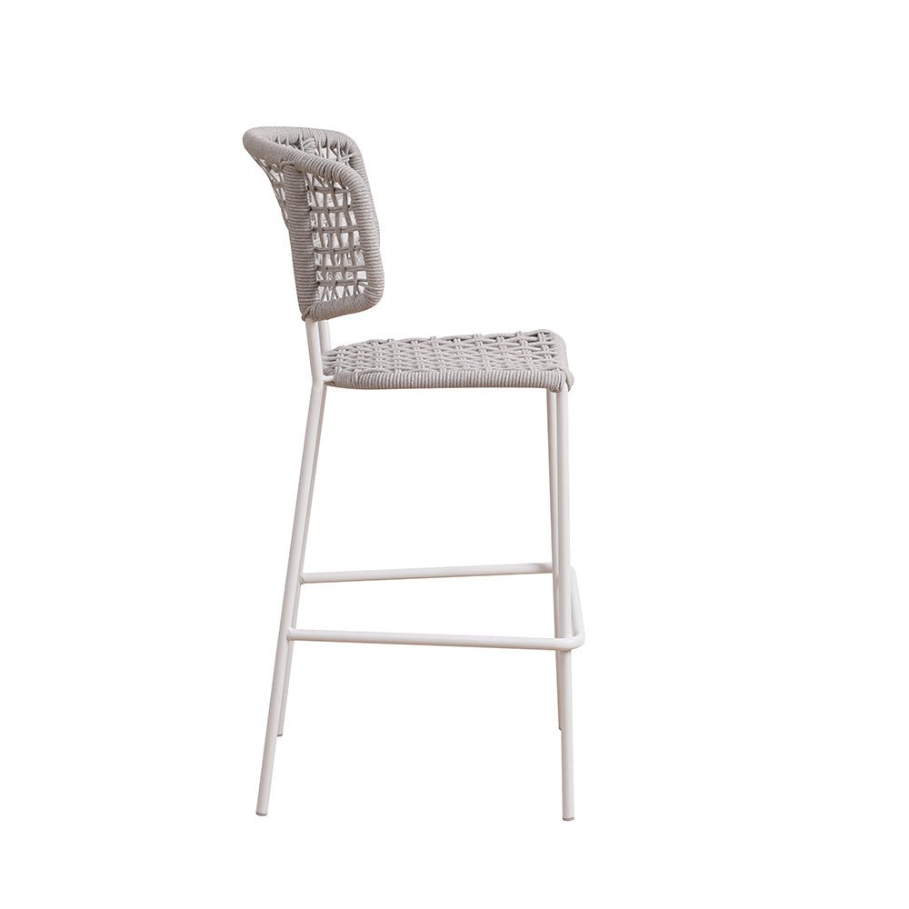 Havestol Leslie Dimehouse Hvid LxBxH 118x58x55 Reb Hvid foto fra siden