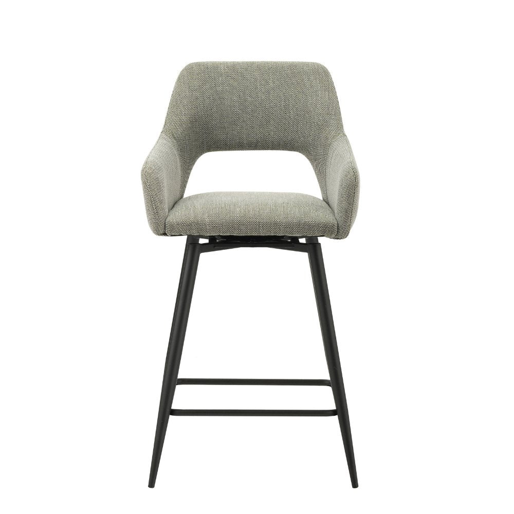 Barstol Skye Dimehouse Grøn LxBxH 81x63x54 Stof Hvid foto set forfra