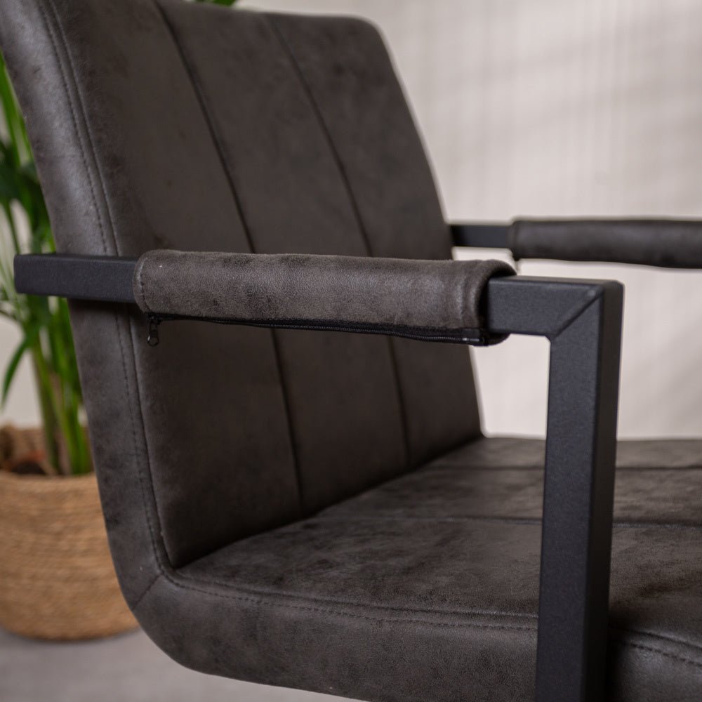 Spisestuestol Jackson Dimehouse Antracit LxBxH 71x58x54 Stof Atmosfærisk fotodetalje