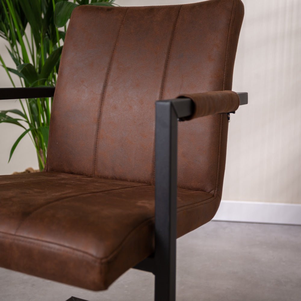 Spisestuestol Jackson Dimehouse Brun LxBxH 71x58x54 Stof Atmosfærisk fotodetalje