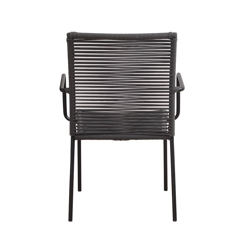 Havestol Iza Dimehouse Antracit LxBxH 93x69x60 Reb Hvid foto diagonalt set bagfra