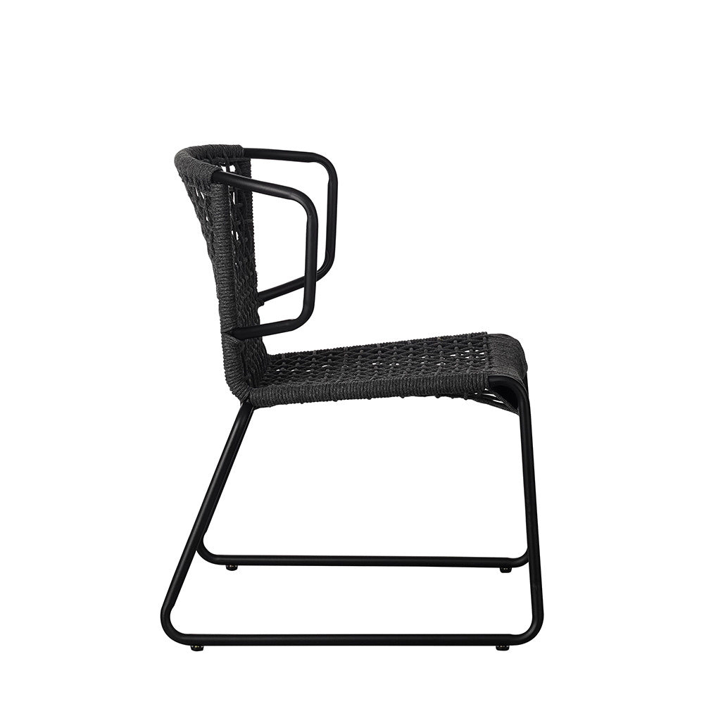 Havestol Dora Dimehouse Antracit LxBxH 83x69x60 Reb Hvid foto fra siden