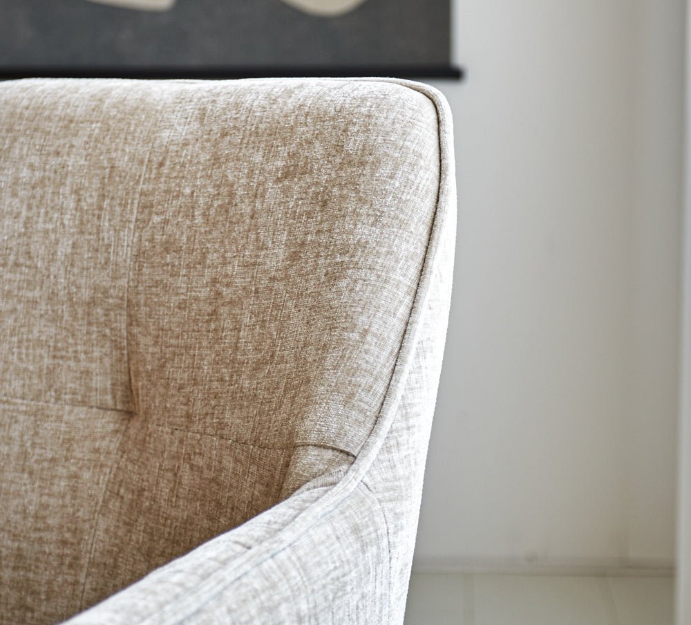 Spisestuestol Camiel Dimehouse Beige LxBxH 62x61x54 Stof Atmosfære foto anderledes