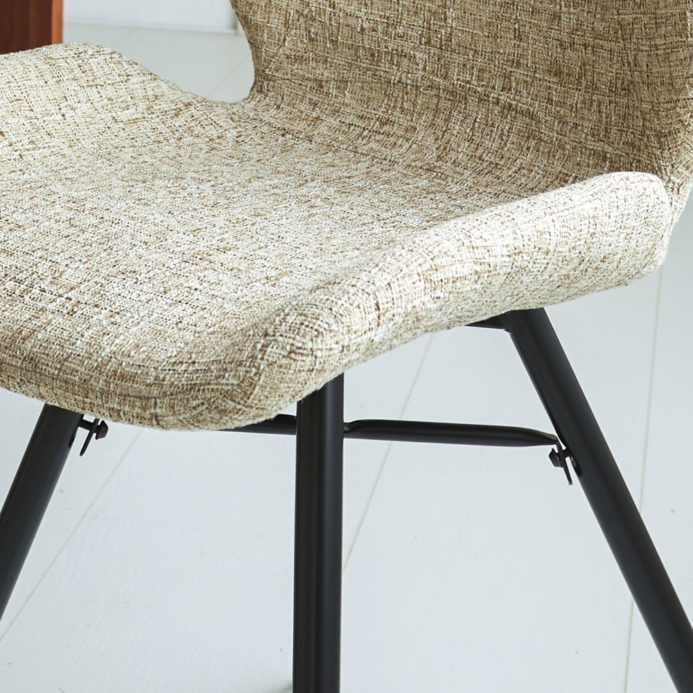 Spisestuestol Beau chenille Dimehouse Hvid LxBxH 72x68x50 Stof Atmosfærisk fotodetalje