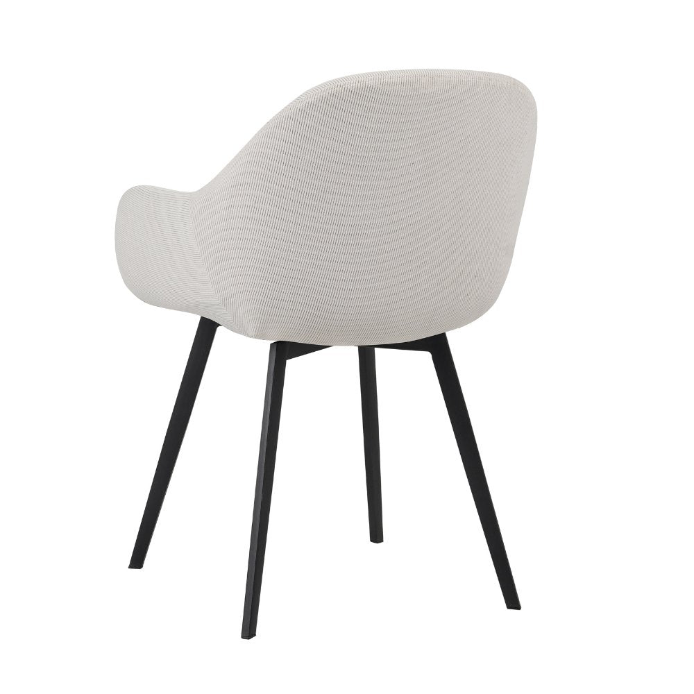 Spisestuestol Remy Dimehouse Beige LxBxH 64x59x58 Hvid foto diagonalt set bagfra